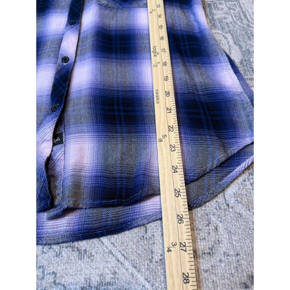Rails Hunter Orchid Navy Plaid Flannel Button Down Collared Shirt Small Soft - Picture 6 of 7
